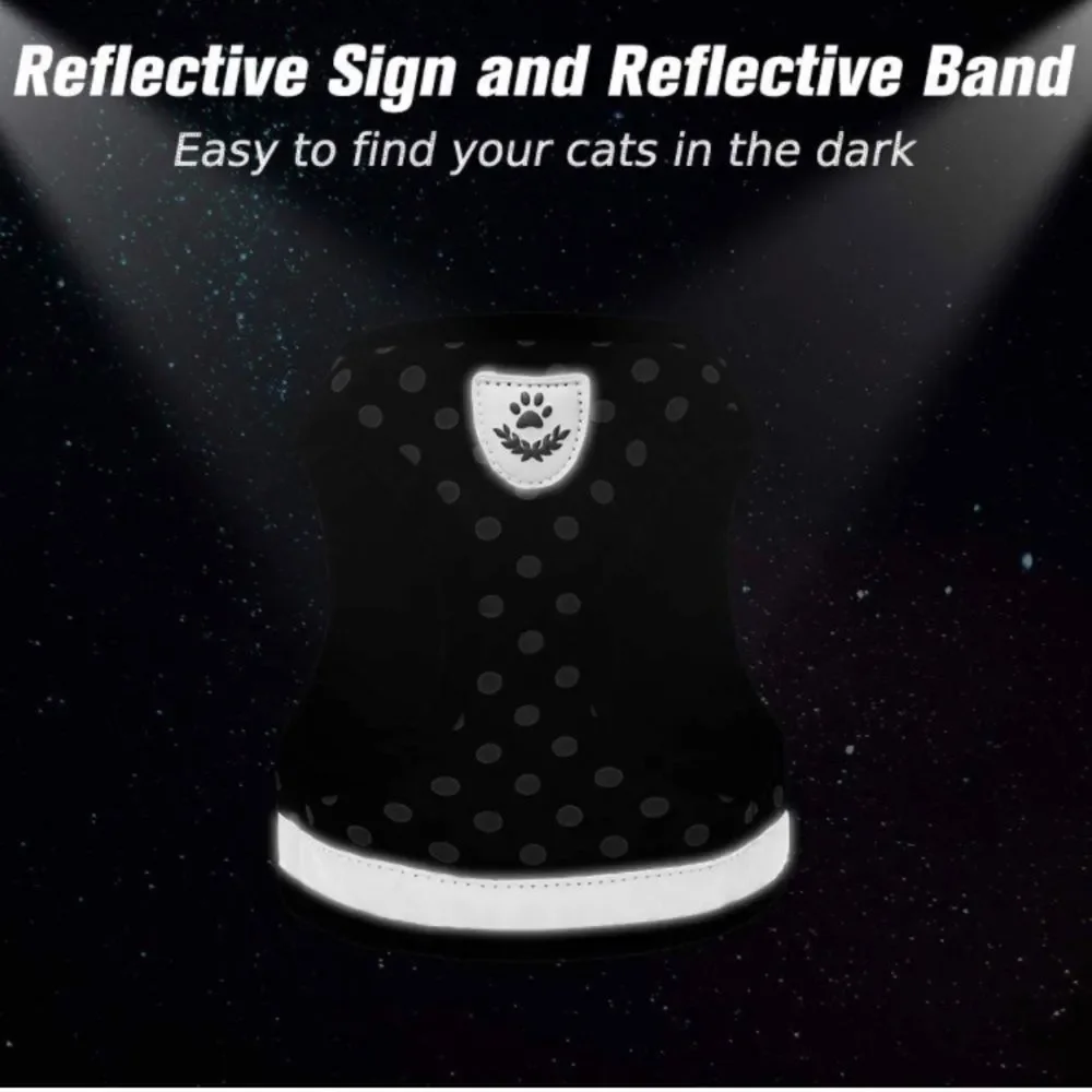 Reflective Cat Harness with Leash Set